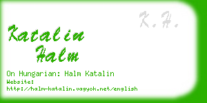 katalin halm business card